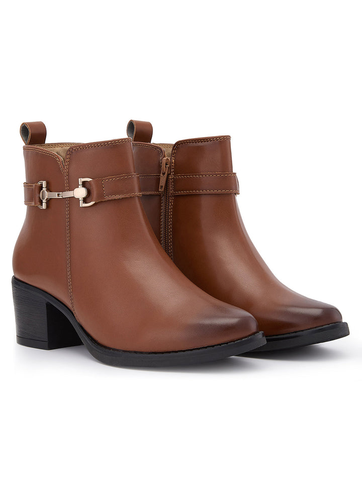 Rocia By Regal Tan Women Stylish Ankle Length Boots