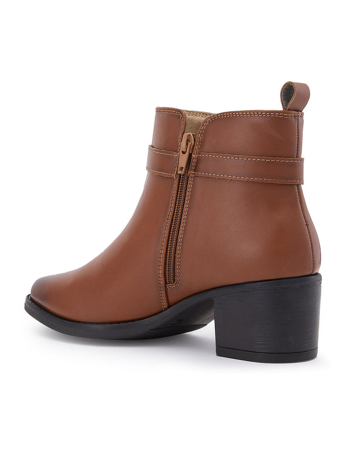 Rocia By Regal Tan Women Stylish Ankle Length Boots