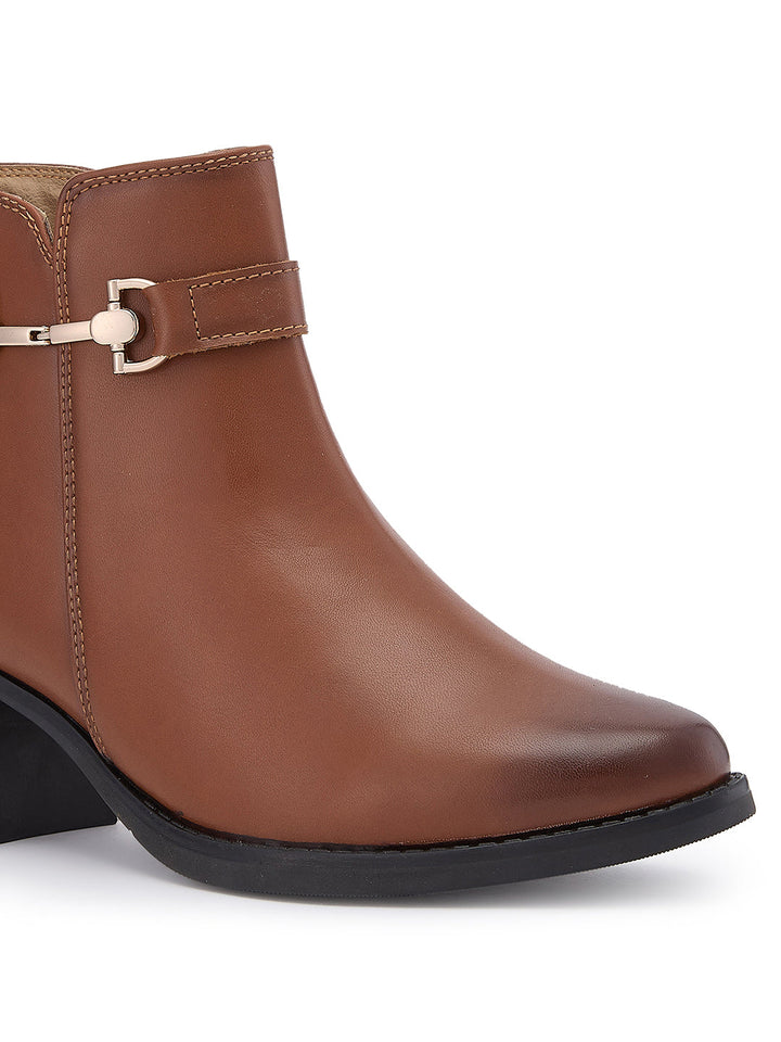 Rocia By Regal Tan Women Stylish Ankle Length Boots
