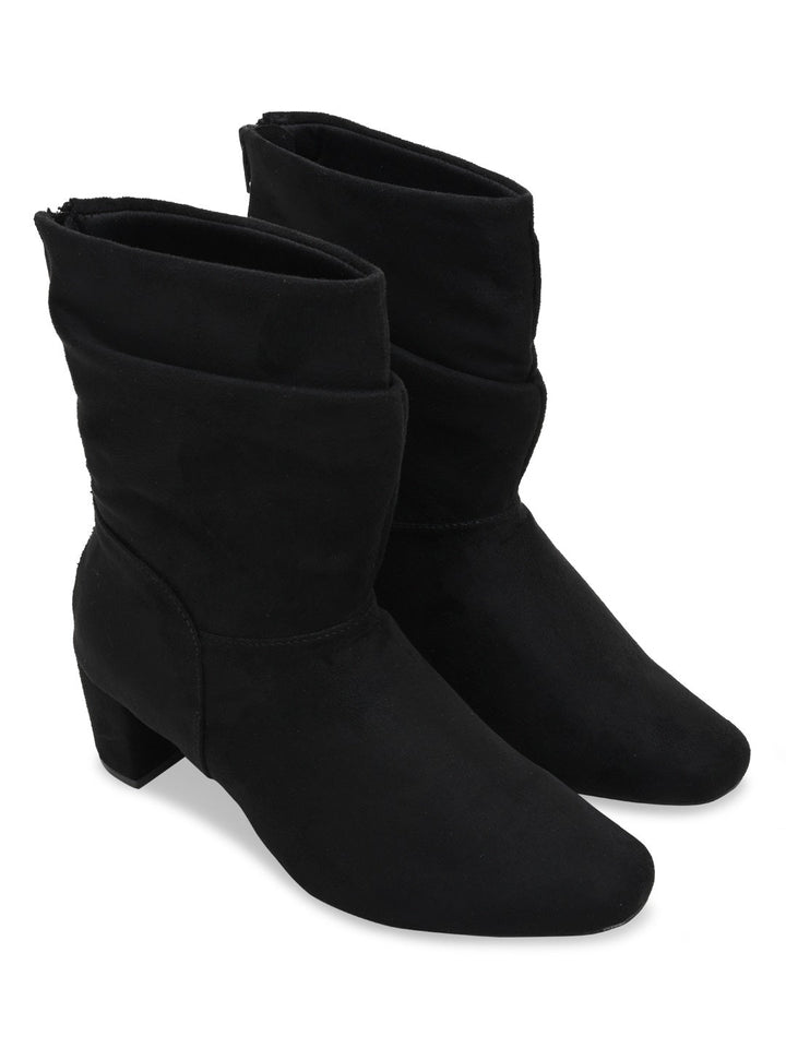 Rocia By Regal Black Women Calf Length Suede Boots