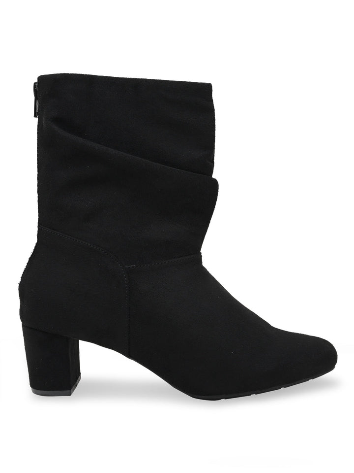Rocia By Regal Black Women Calf Length Suede Boots