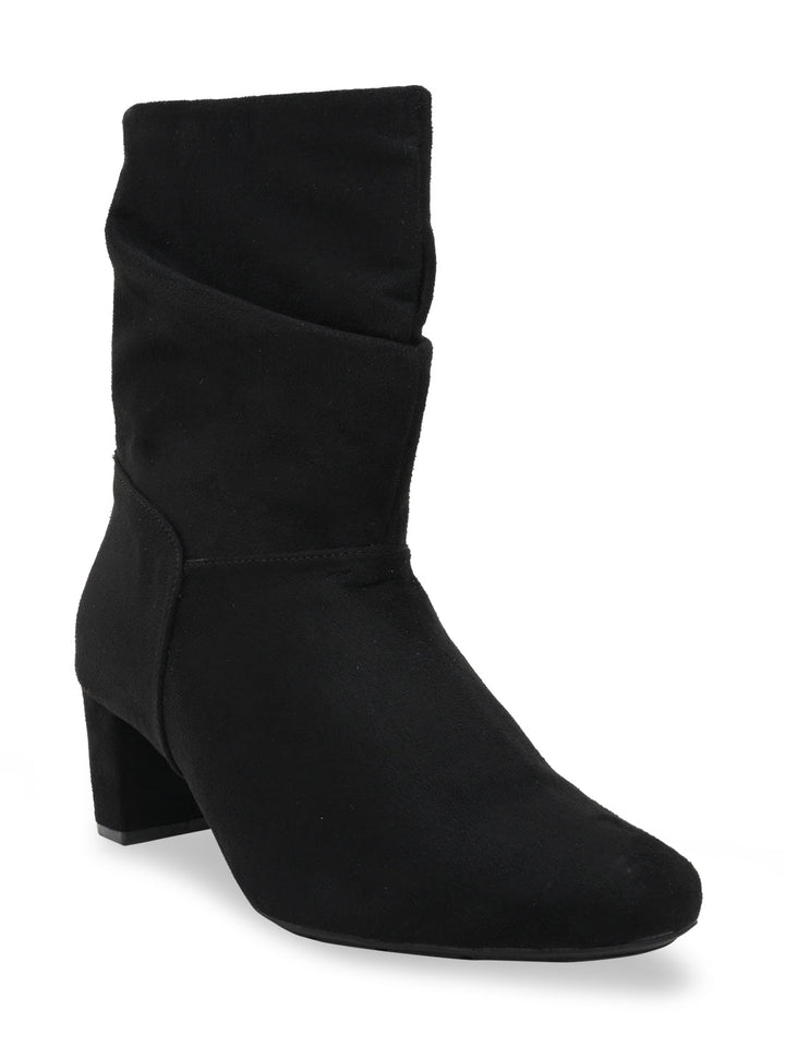 Rocia By Regal Black Women Calf Length Suede Boots