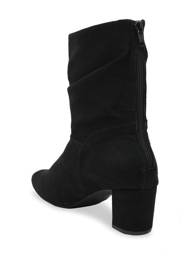 Rocia By Regal Black Women Calf Length Suede Boots