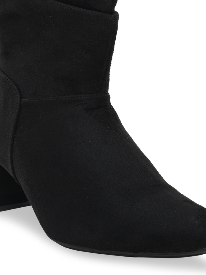 Rocia By Regal Black Women Calf Length Suede Boots