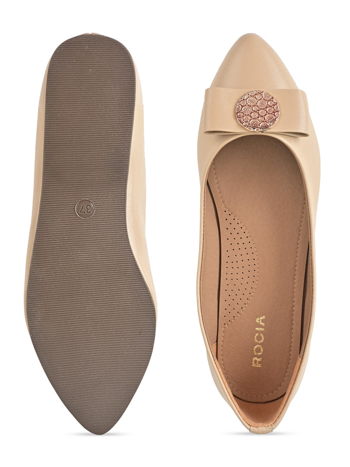 Rocia By Regal Beige Women Ballerinas