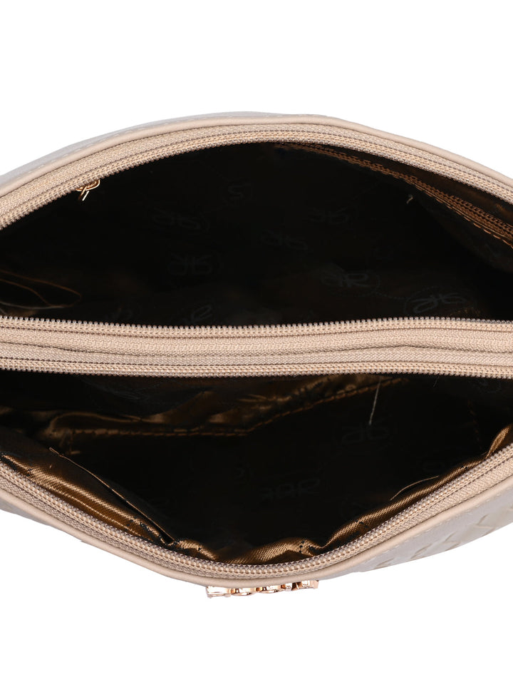 Rocia By Regal Cream Women Woven Handbag