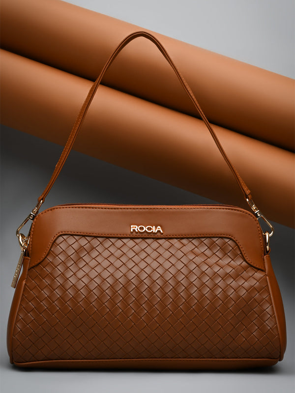 Rocia By Regal Tan Women Woven Handbag