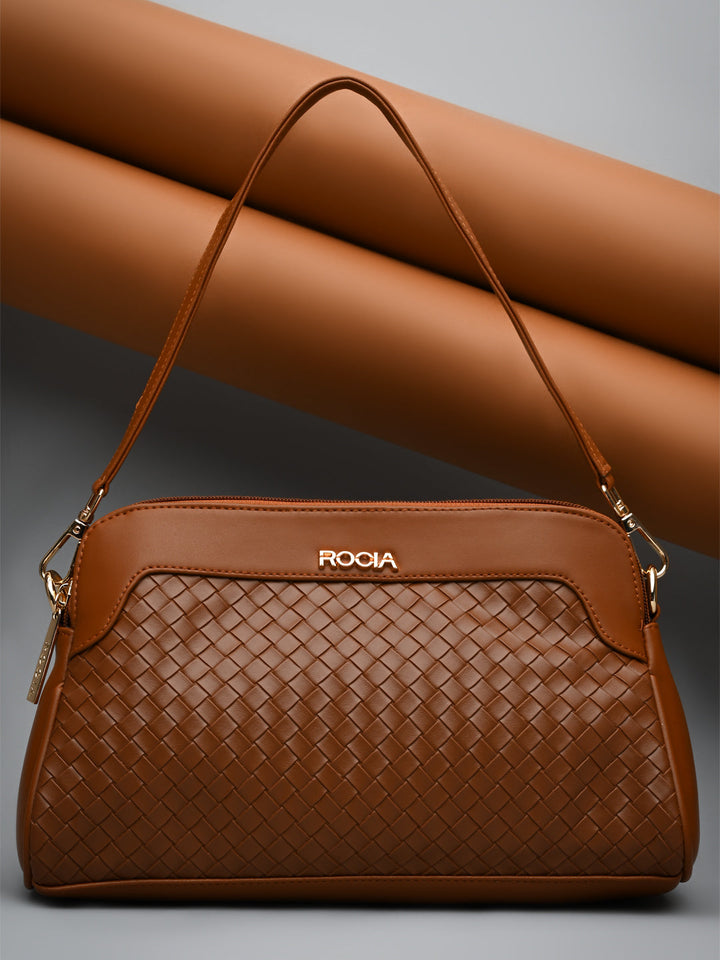 Rocia By Regal Tan Women Woven Handbag