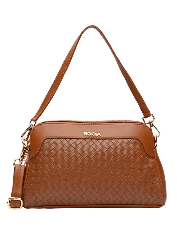 Rocia By Regal Tan Women Woven Handbag