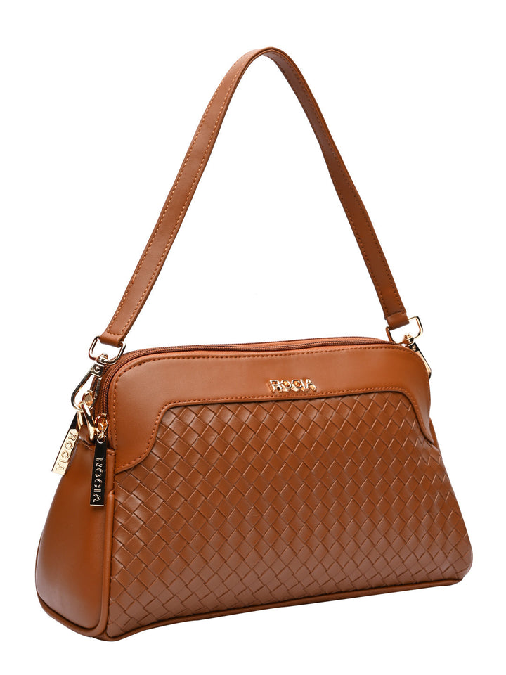 Rocia By Regal Tan Women Woven Handbag