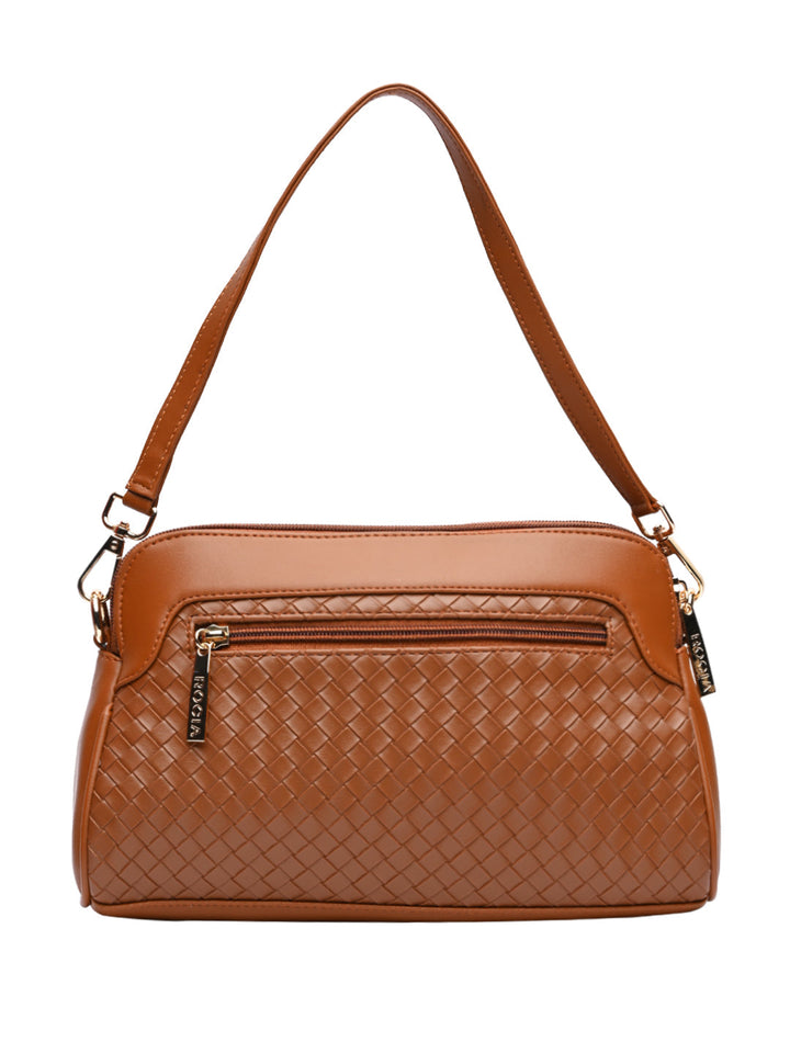 Rocia By Regal Tan Women Woven Handbag