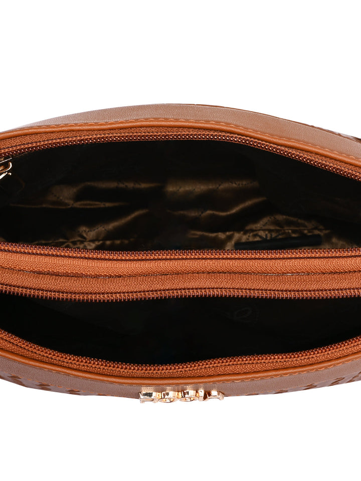 Rocia By Regal Tan Women Woven Handbag