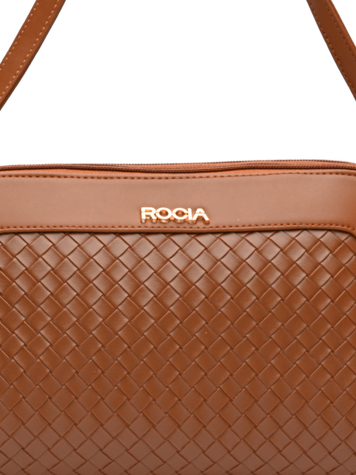 Rocia By Regal Tan Women Woven Handbag