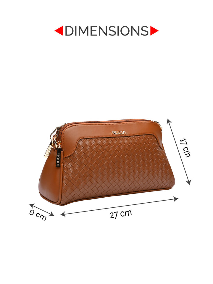 Rocia By Regal Tan Women Woven Handbag