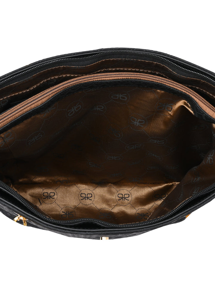 Rocia By Regal Black Womentextured Tote Bag