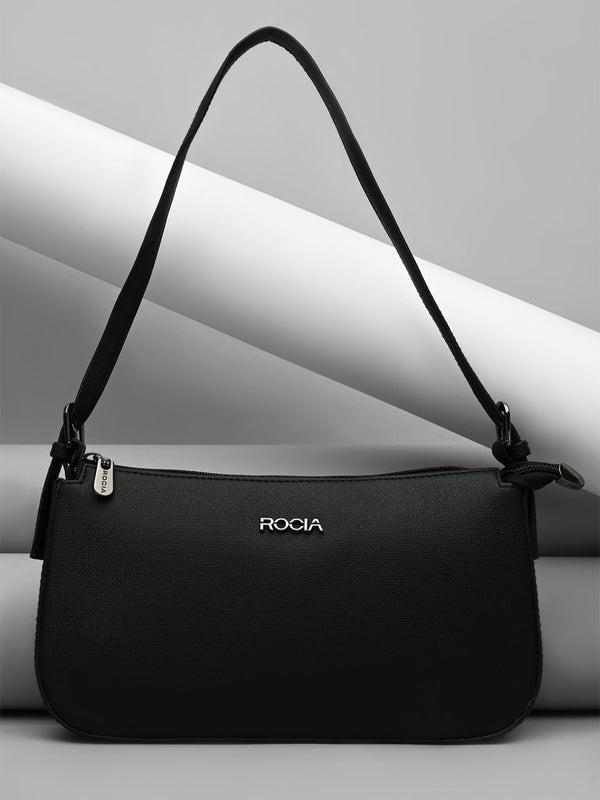 Rocia By Regal Black Women Solid Shoulder Bag