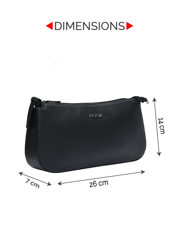 Rocia By Regal Black Women Solid Shoulder Bag
