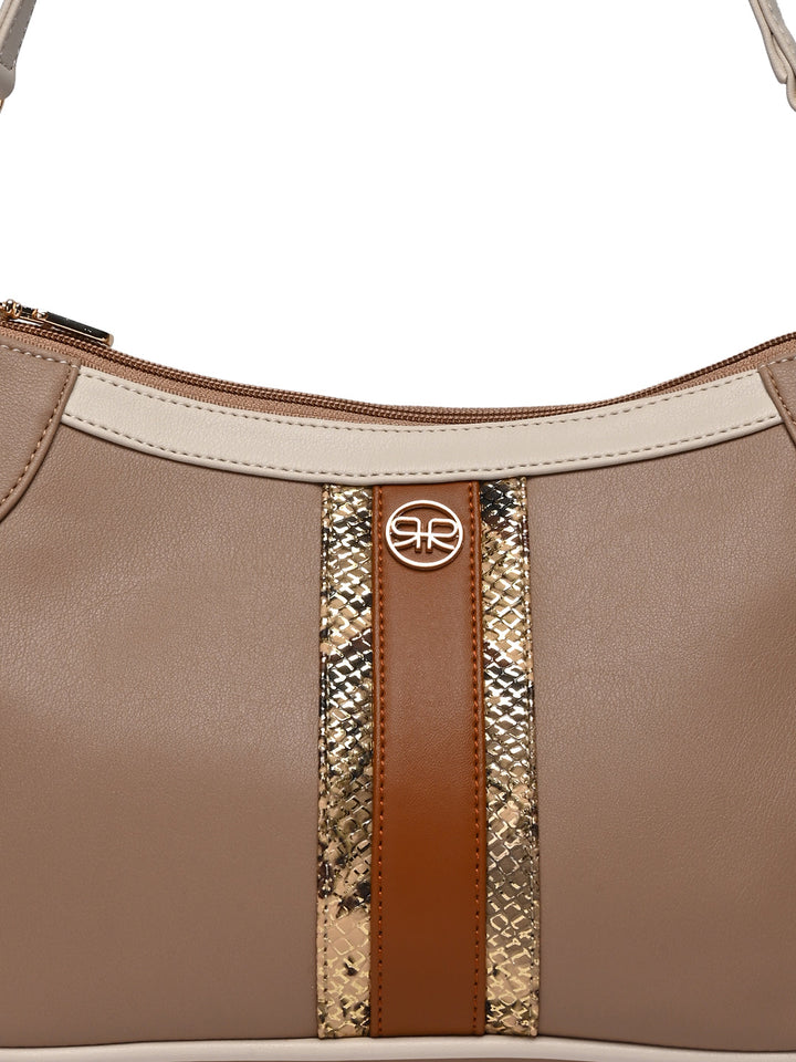 Rocia By Regal Beige Women Classy Shoulder Bag