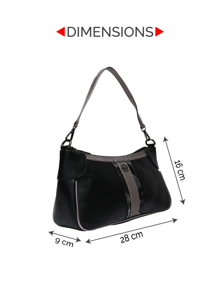 Rocia By Regal Black Women Classy Shoulder Bag