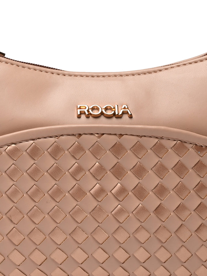 Rocia By Regal Nude Women Woven Shoulder Bag