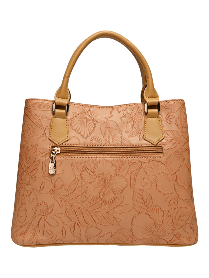 Rocia By Regal Yellow Women Flower Embossed Handbag