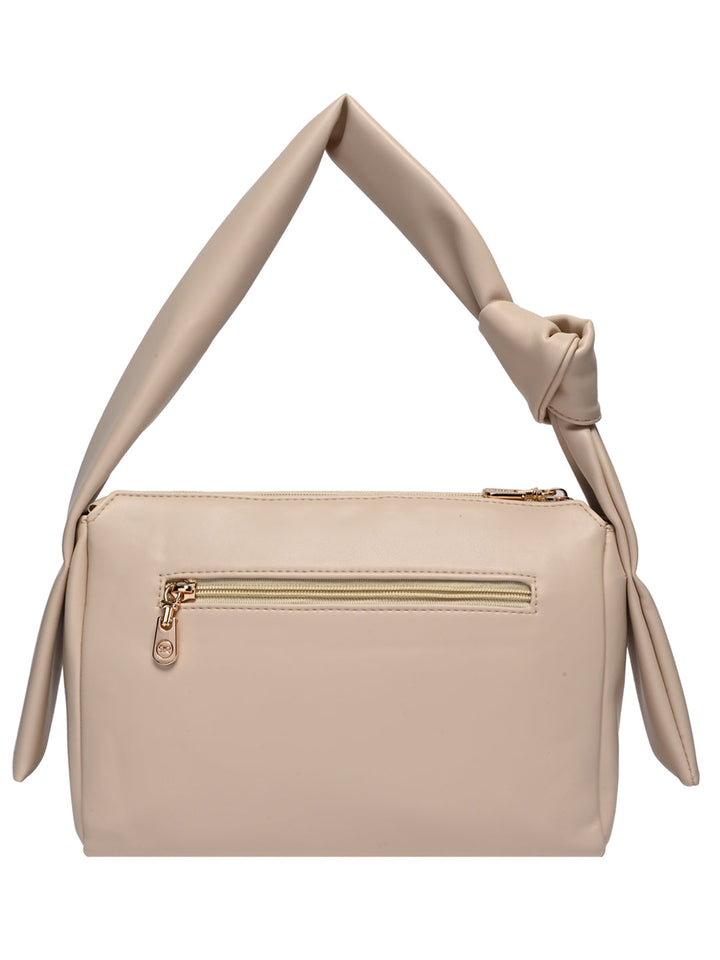 Rocia By Regal Cream Women Classic Knotted Shoulder Bag