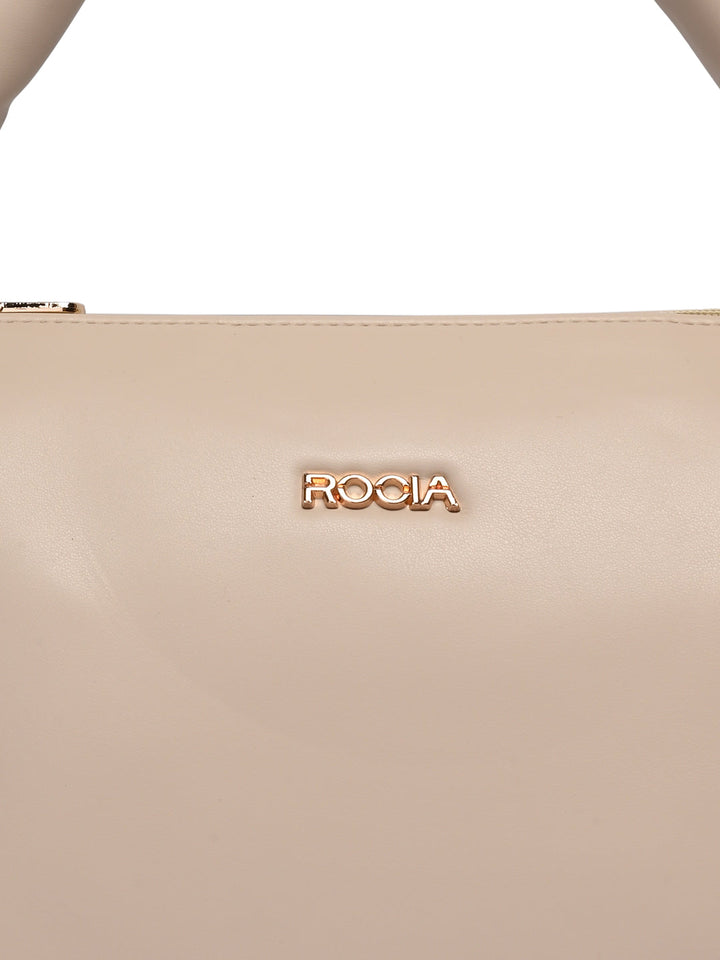 Rocia By Regal Cream Women Classic Knotted Shoulder Bag