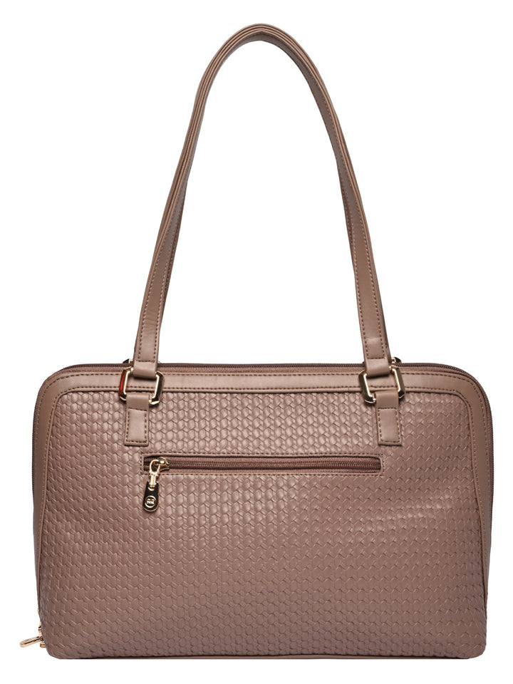 Rocia By Regal Khaki Women Woven Textured Shoulder Bag