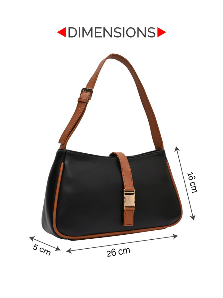 Rocia By Regal Black Women Casual Shoulder Bag