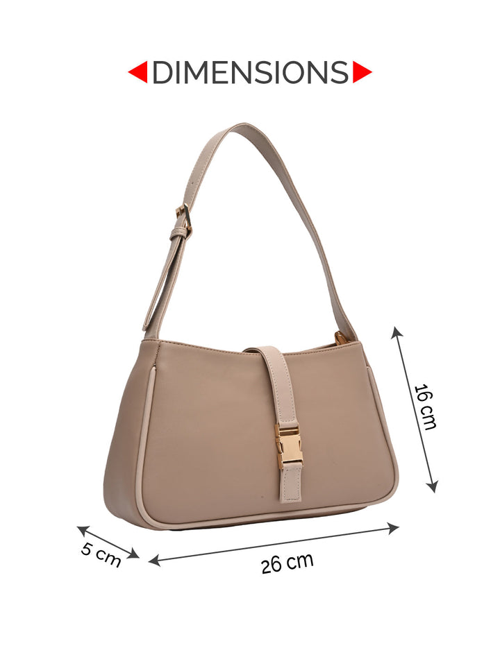 Rocia By Regal Cream Women Casual Shoulder Bag