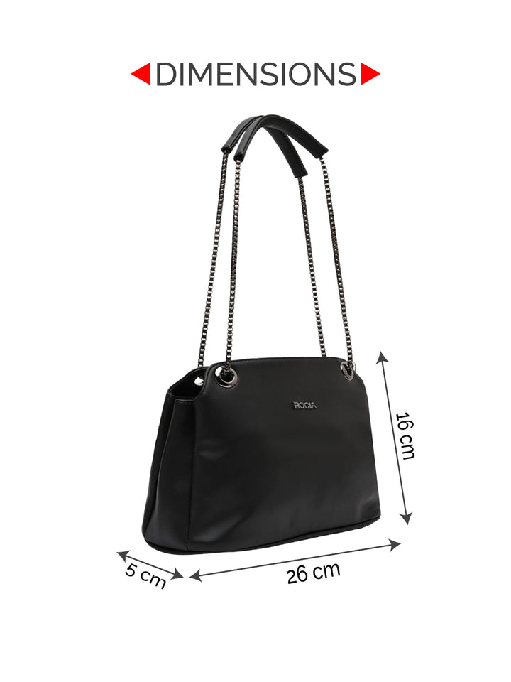 Rocia By Regal Black Women Casual Shoulder Bag