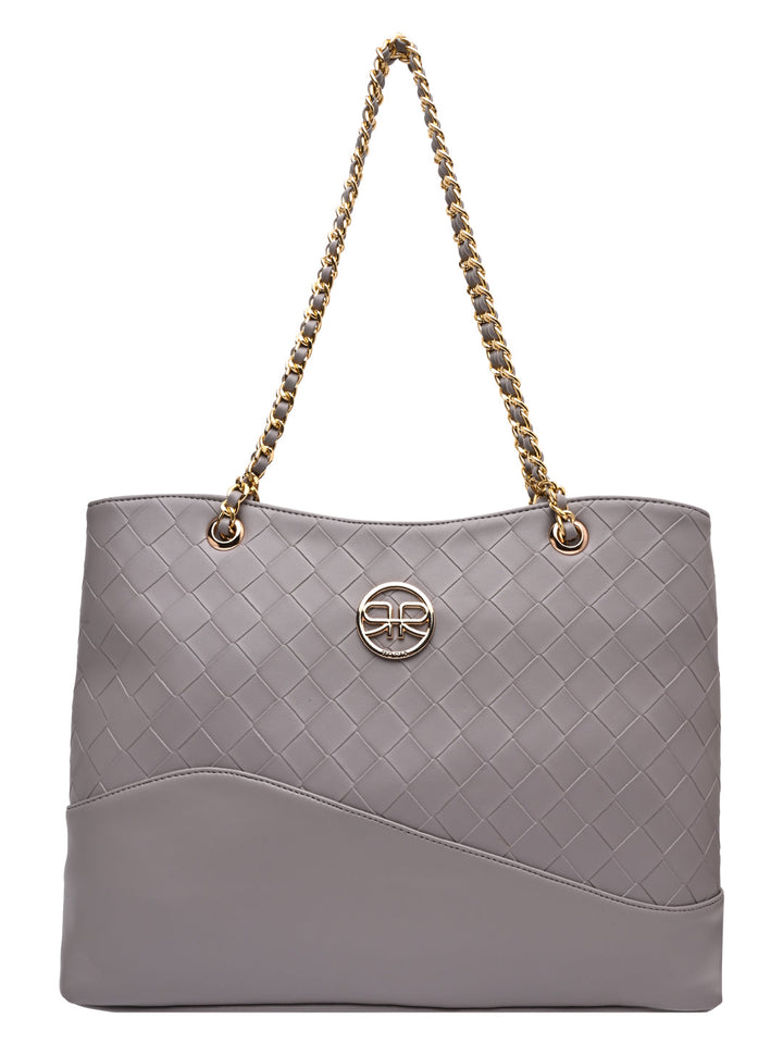 Rocia By Regal Lilac Women Woven Metal Handle Shoulder Bag
