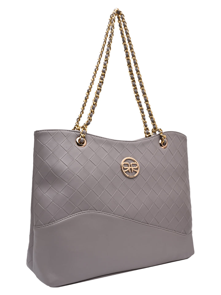 Rocia By Regal Lilac Women Woven Metal Handle Shoulder Bag