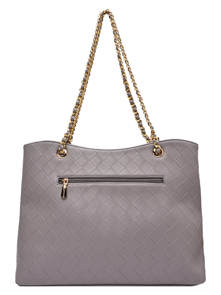 Rocia By Regal Lilac Women Woven Metal Handle Shoulder Bag