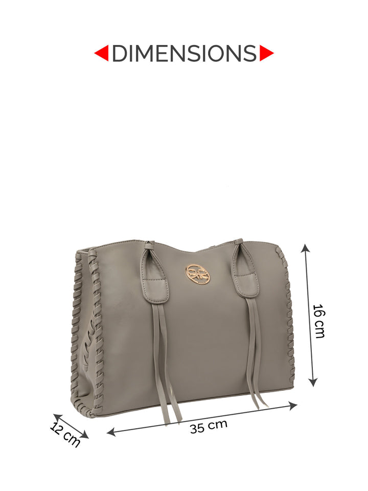 Rocia By Regal Grey Women Casual Tote Bag