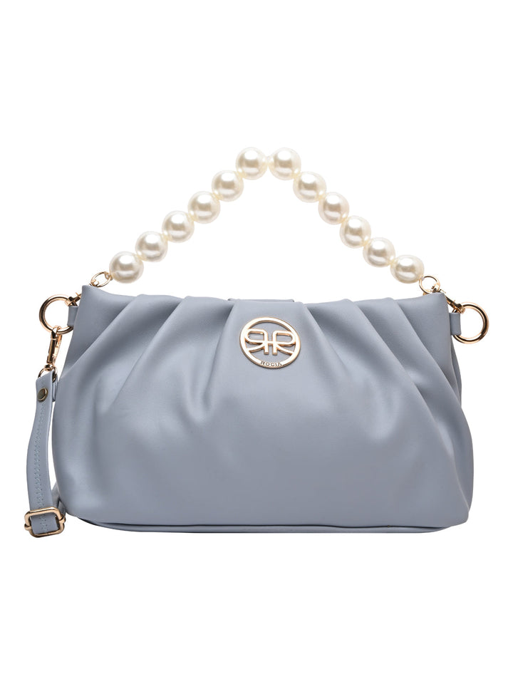 Rocia By Regal Blue Women Pearl Handle Bag