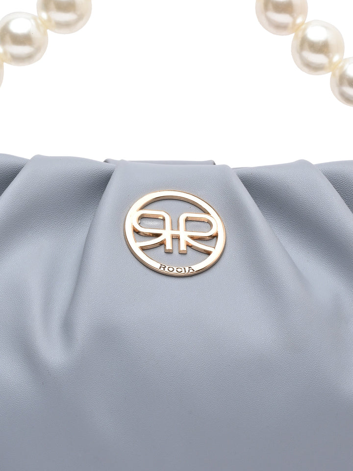 Rocia By Regal Blue Women Pearl Handle Bag