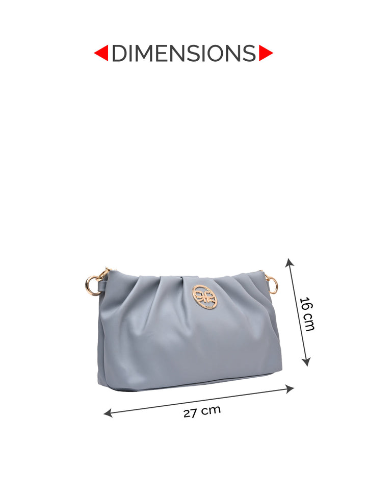 Rocia By Regal Blue Women Pearl Handle Bag