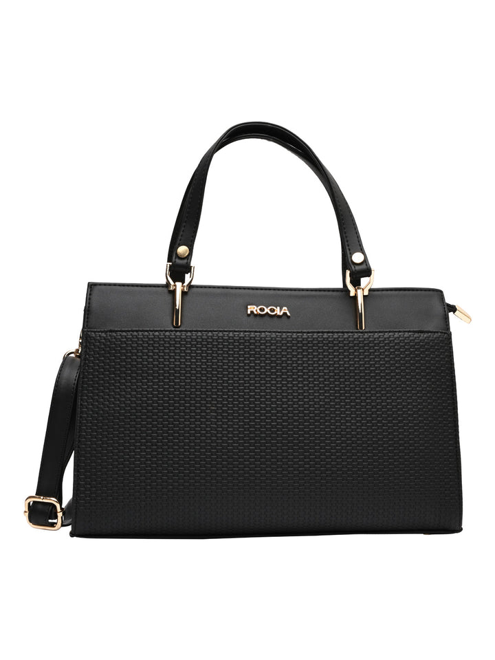 Rocia By Regal Black Women Textured Handbag