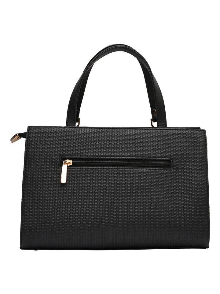 Rocia By Regal Black Women Textured Handbag
