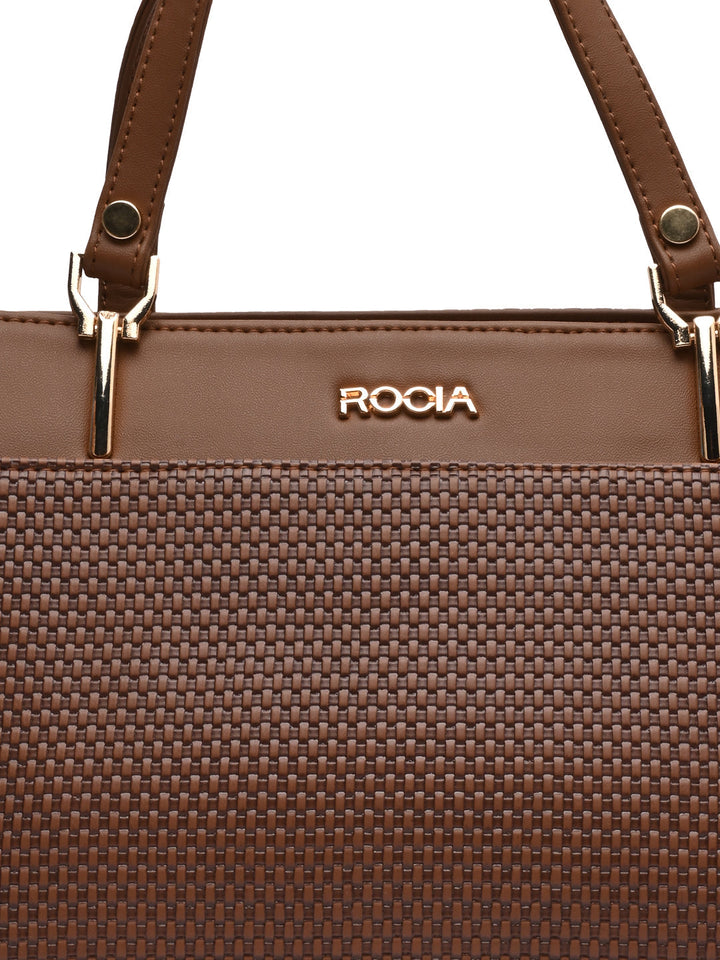 Rocia By Regal Brown Women Textured Handbag