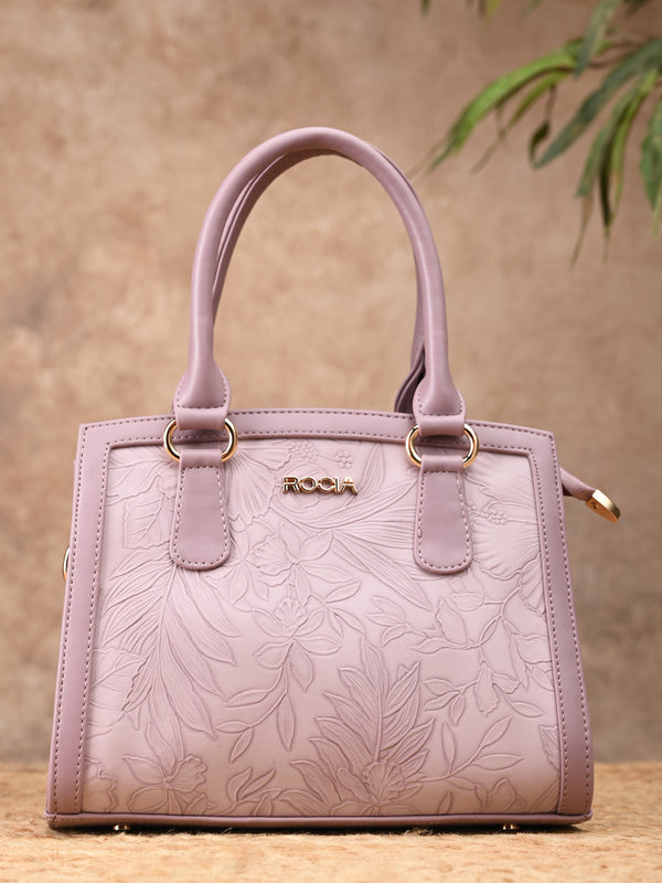 Rocia By Regal Lilac Women Flower Patterned Self Handbag