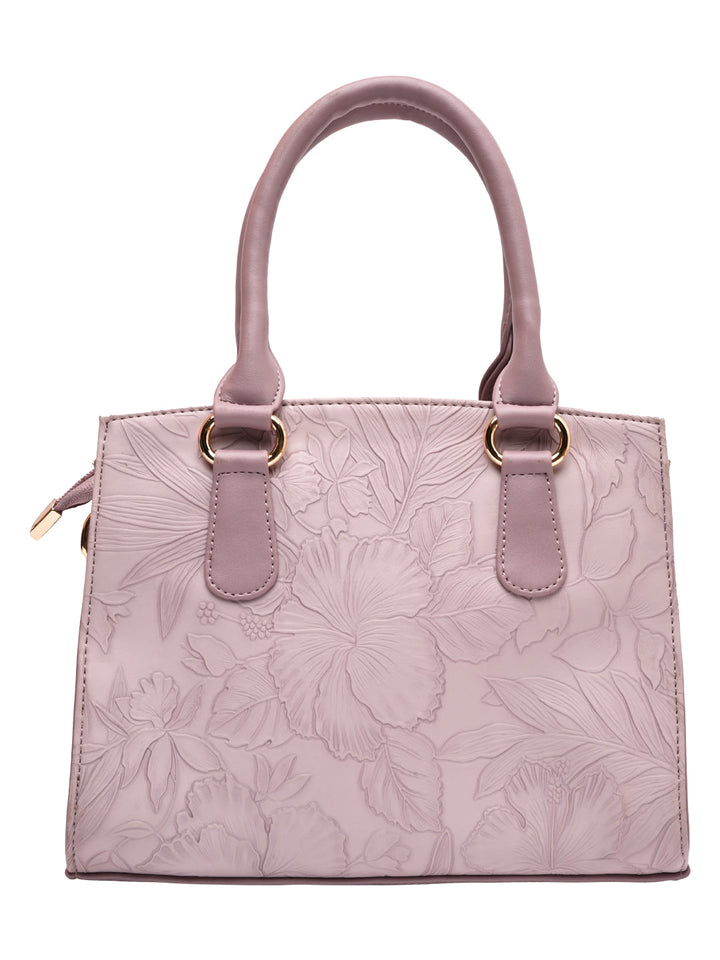 Rocia By Regal Lilac Women Flower Patterned Self Handbag