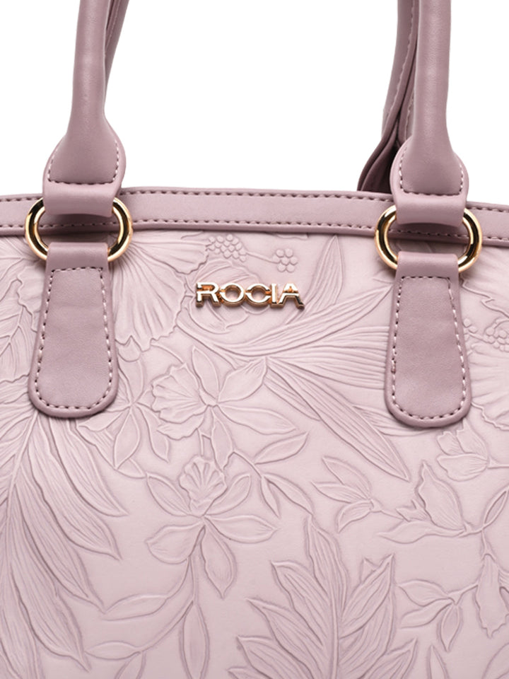 Rocia By Regal Lilac Women Flower Patterned Self Handbag