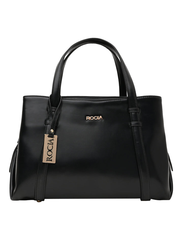 Rocia By Regal Black Women Solid Multi Compartent Work Bag
