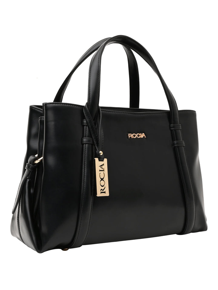 Rocia By Regal Black Women Solid Multi Compartent Work Bag