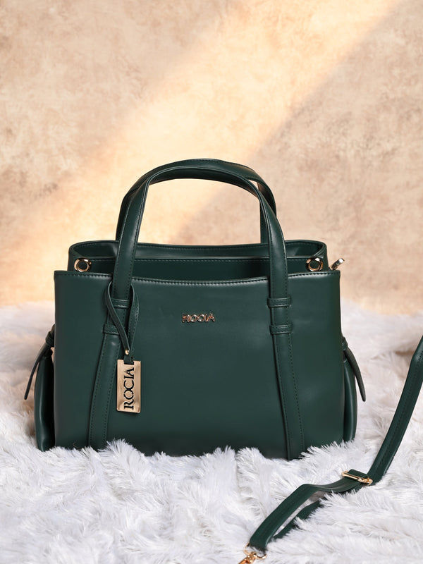 Rocia By Regal Green Women Solid Multi Compartent Work Bag