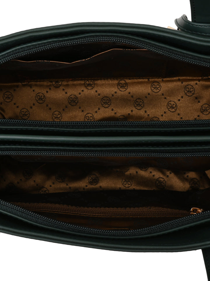 Rocia By Regal Green Women Solid Multi Compartent Work Bag