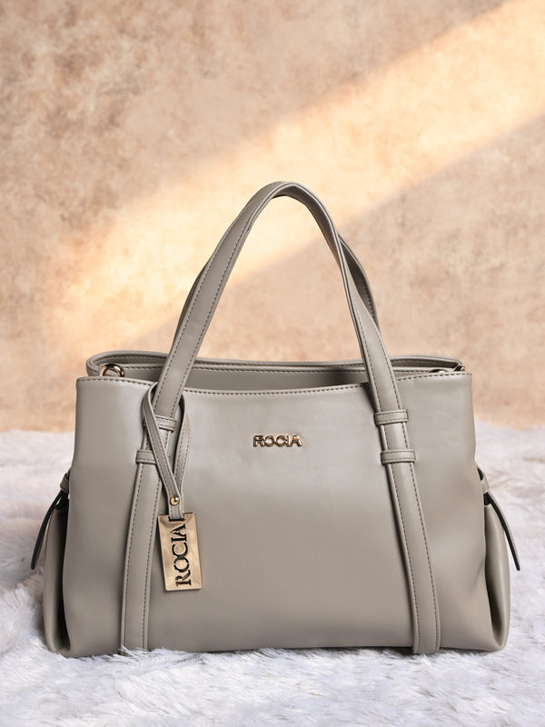 Rocia By Regal Taupe Women Solid Multi Compartent Work Bag