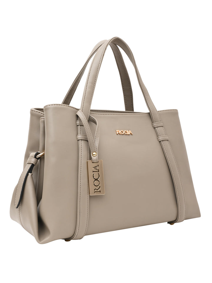 Rocia By Regal Taupe Women Solid Multi Compartent Work Bag